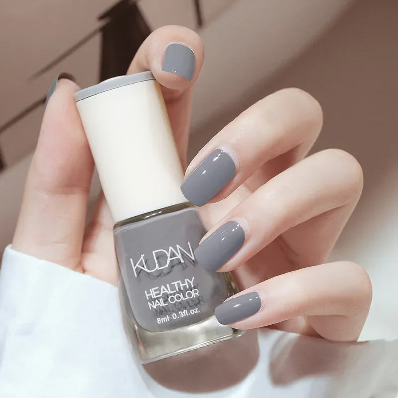 Nail Polish Without Baking Lamp White Fine Glitter Non-baking Non-peel Transparent Shiny Oil Base Coat Nude Nail Polish Good Vibrations