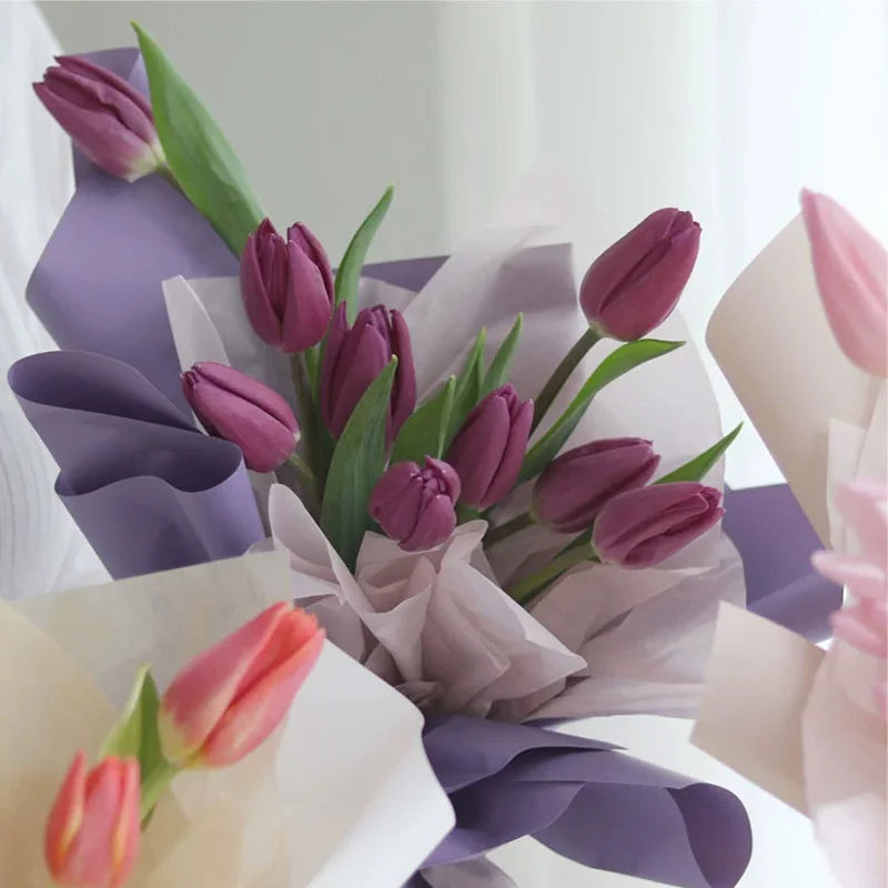 10pcs 50*66cm Flower Wrapping Paper Flower Bouquet DIY Craft Paper Wedding Birthday Baby Shower Party Gift Packing Supplies Good Vibrations