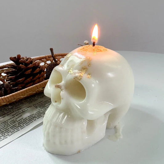 Halloween Ornament Silicone Candle Mold DIY Handmade Skull Scented Candle Soap Plaster Resin Casting Molds Home Decor Craft Gift Good Vibrations