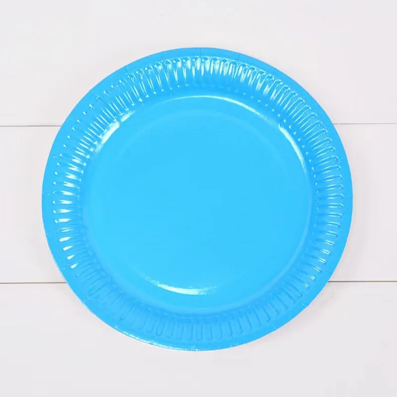 Solid Disposable Tableware Set, Party Supplies, Paper Plates, Wedding, Birthday Party Decor, Adult Favor, Black, Green, Blue, Good Vibrations