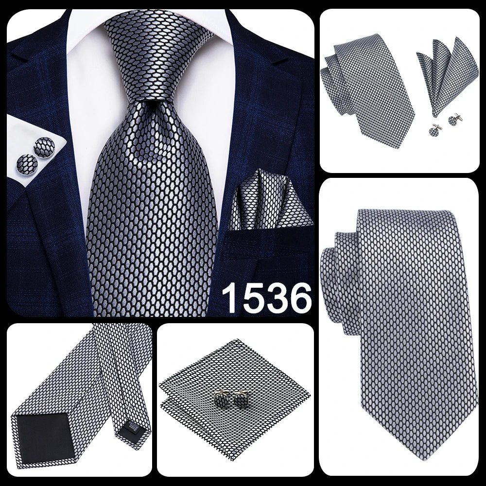 Hi-Tie 8.5cm Business Black Solid Paisley 100% Silk Men's Tie Neck Strip Ties for Men Formal Luxury Wedding Neckties Gravatas Good Vibrations