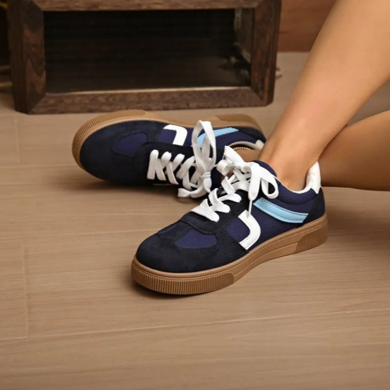 Women's Sneakers New Style Popular Genuine Leather Ladies Moral Training Shoes Casual Spring Flat Shoes Women Zapatos Mujer Good Vibrations