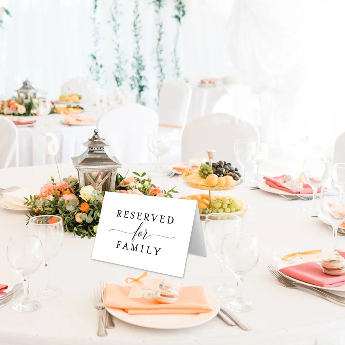 10pcs Reserved Signs for Weddings Party,Receptions Celebrations Reserved Signs for Tables Reserved for Family Card for Wedding