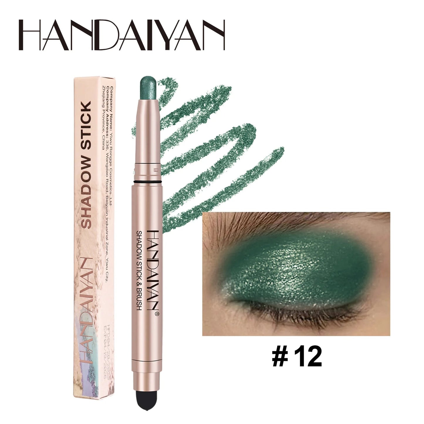 Double-head Eyeshadow Stick Pink Brown Green Black Eyeshadow Pen High Gloss Pearly Metallic Eye Shadow Sticks Waterproof Make Up Good Vibrations