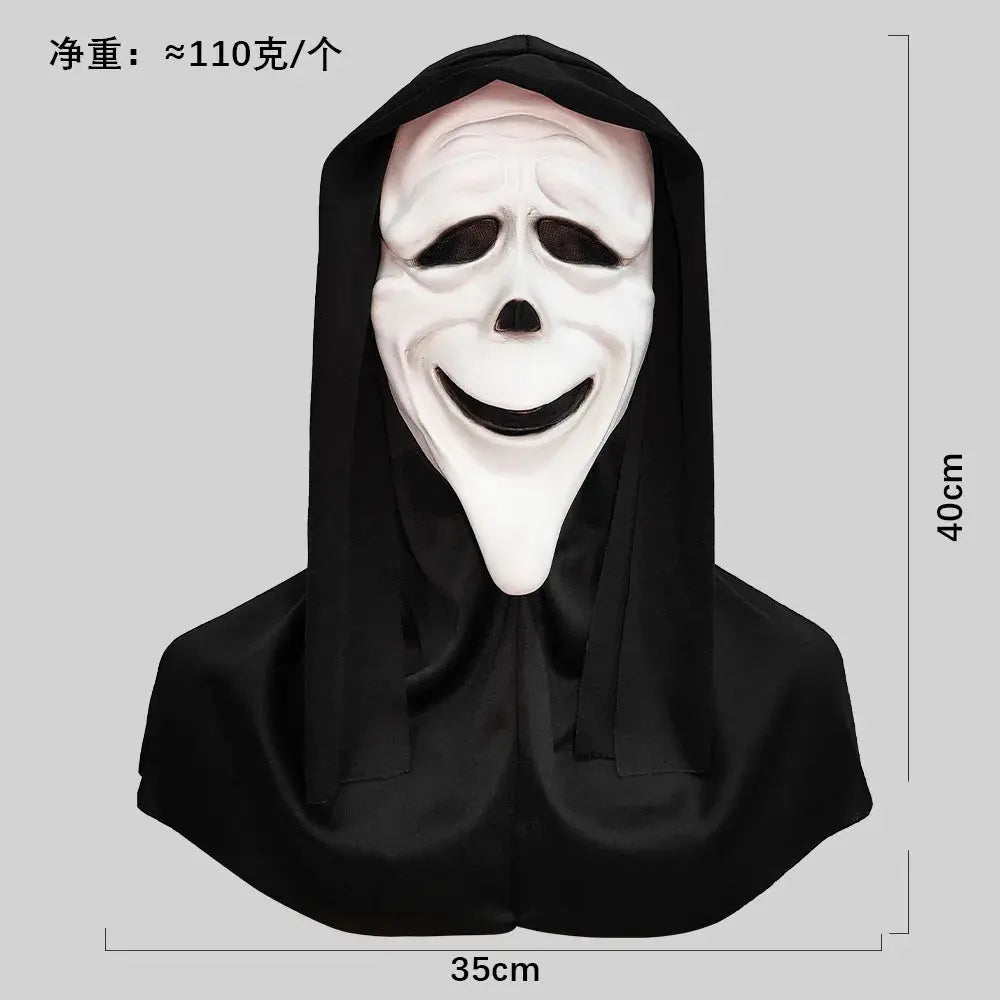 Screaming, Terrifying, Bloody Headset, Makeup Ball, Skull, Ghost Face Mask, Halloween Party, Mock Prop Good Vibrations