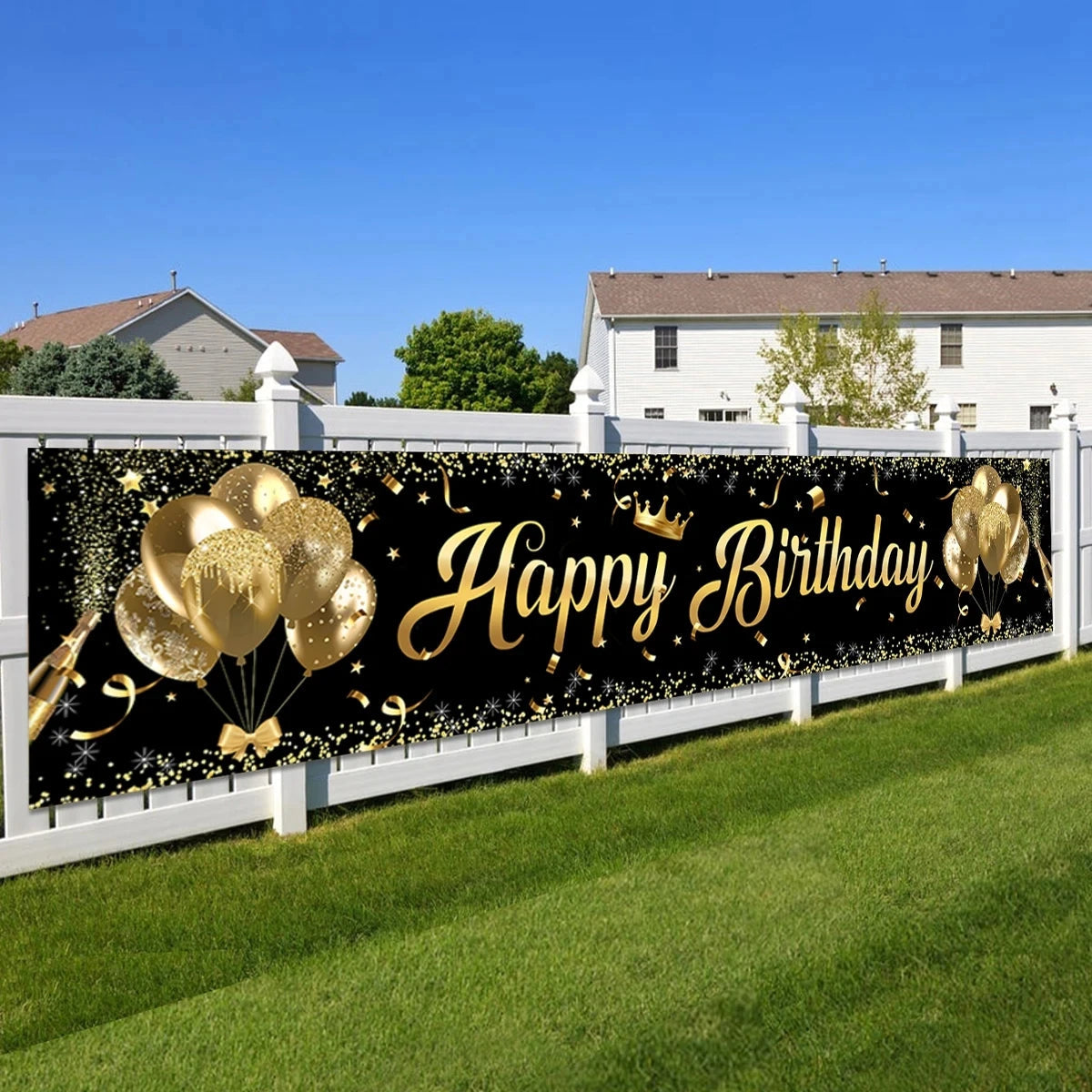 Happy Birthday Banner Birthday Party Decoration Kids Boys Girl Baby Shower Decoration Bunting Garland Banners Flags Anniversary Good Vibrations