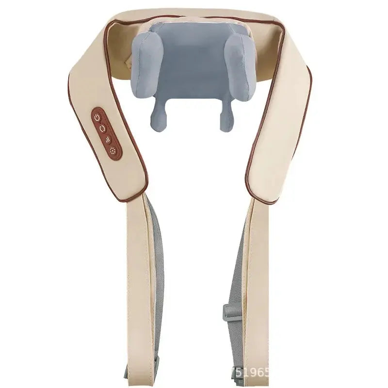 3D Kneading Neck Massager with Heat - Multi-Function Therapy for Shoulder, Back & Cervical Muscle Relaxation Good Vibrations