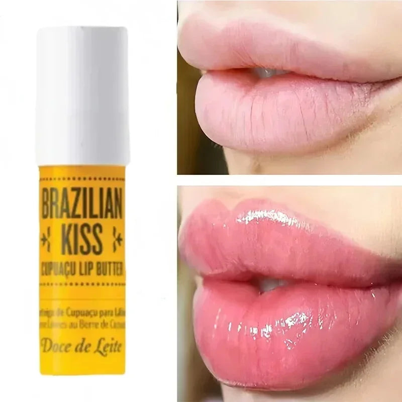 Lip Balm Brazil Kiss Lip Gloss Long Lasting Moisturize Lipstick Anti Drying Reducing Lip Lines Deep Nourishing Lip Care Makeup Good Vibrations