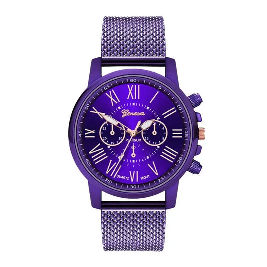 2020 Geneva Women Wristwatches Fashion Luxury Purple Watches Casual Ladies Watches Female Clock Reloj Mujer Relogio Feminino Good Vibrations