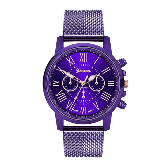 2020 Geneva Women Wristwatches Fashion Luxury Purple Watches Casual Ladies Watches Female Clock Reloj Mujer Relogio Feminino Good Vibrations