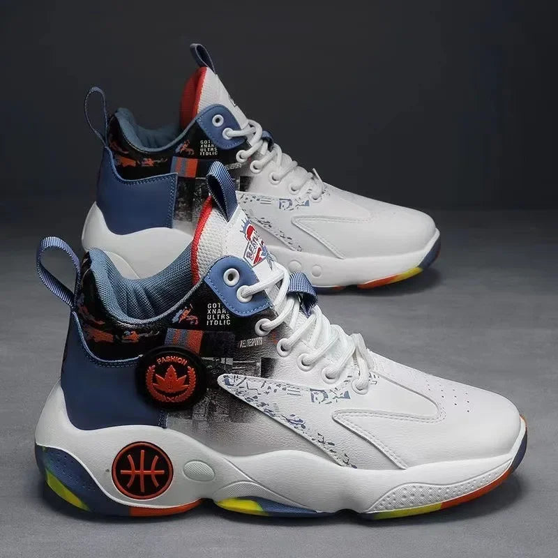 High-top Basketball Shoes For Men 2025 Hot Sale Thick-soled Height-enhancing Youth Student Sports Shoes Plus Size 39-45 Good Vibrations