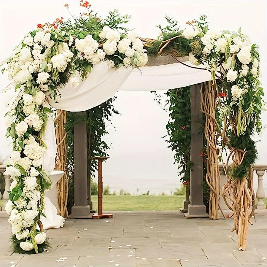 10pcs Silk Hydrangea Heads Artificial Flowers Heads with Stems for Home Wedding Decor Good Vibrations