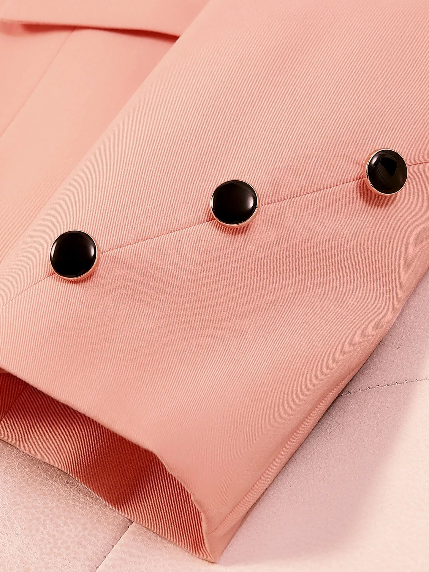 Women's Casual Elegant Jacket Blazer, Design Stitching Sleeves Buttoned and Double Pockets Fine Jackets ,Suitable All Seasons Good Vibrations