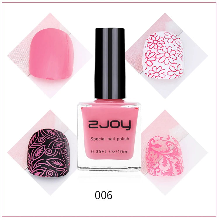 10ml Nail Stamping Polish Varnish Black White Colorful Nail Printing Lacquers for Stamping Plate 30 Colors Nail Stamping Polish Good Vibrations