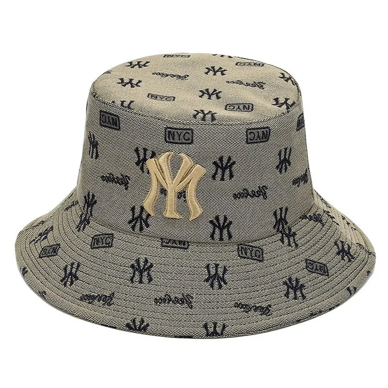 Unisex Letter Embroidery Fisherman Hat Women Summer Versatile Sunscreen Hats Sun Hat Men Trend Bucket Hats Good Vibrations