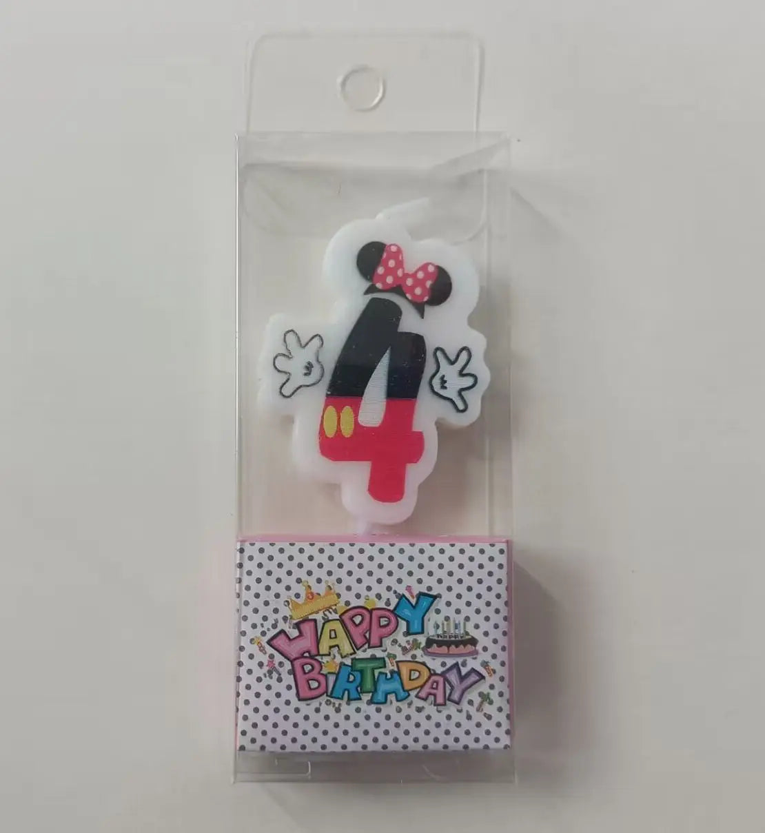 Hot Happy Birthday Number 0-9 Candles Cartoon Mickey Minnie Mouse Candle Cake Cupcake Topper Party Decoration Supplies DIY Gifts Good Vibrations