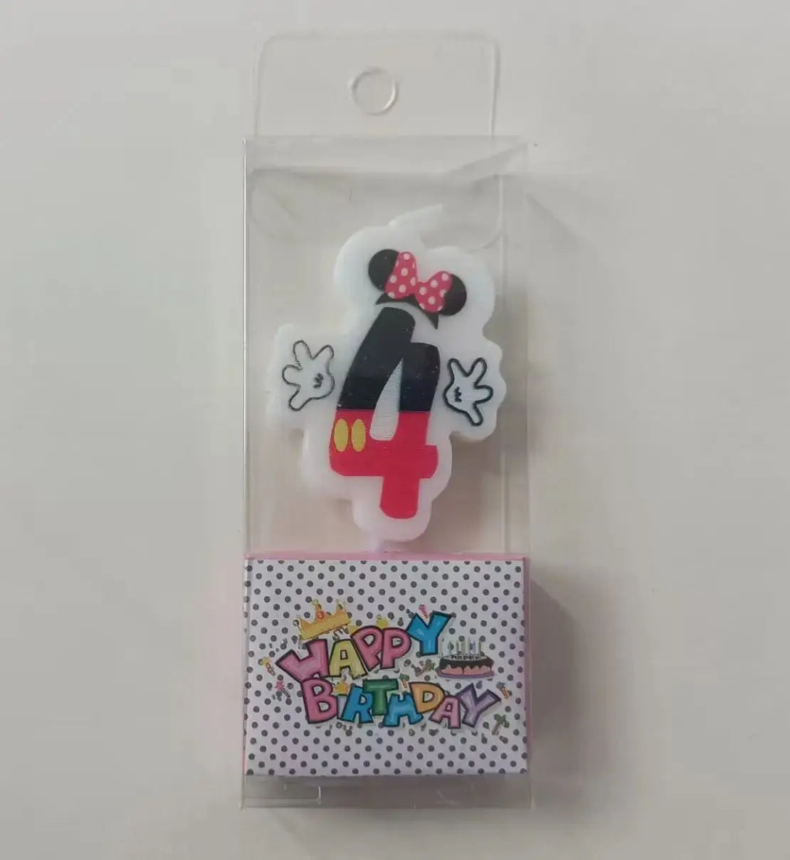 Hot Happy Birthday Number 0-9 Candles Cartoon Mickey Minnie Mouse Candle Cake Cupcake Topper Party Decoration Supplies DIY Gifts Good Vibrations