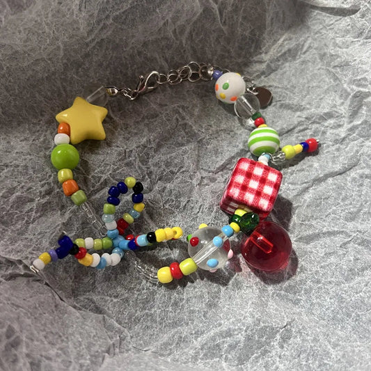 Colorful Beaded Bracelet for Women and Girls Y2K Fashion Cute Butterfly Bow Bead Sweet Star BraceletsKorean Jewelry Party Gift Good Vibrations
