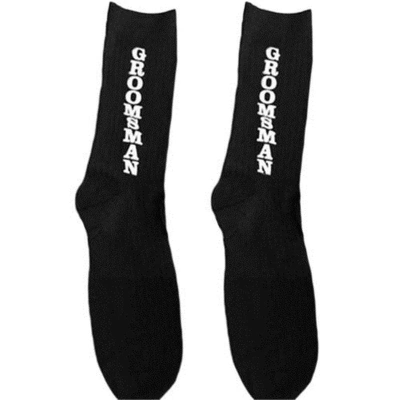 New Funny Wedding Socks Black Groomsmen gift Best Man Groom Happy Wedding gift Good Vibrations