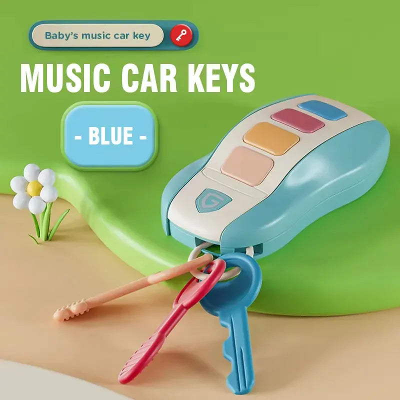 Music Car Key Baby Toys Pretend Play Simulated Car Key Smart Remote Car Voices Baby Educational Toys for Children Music Toy Gift Good Vibrations