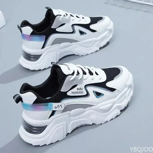 2023 Sneakers Women Platform Flat Shoes Woman Shoes Green Casual Trainers Ladies Chunky Sneakers Women Shoes Good Vibrations