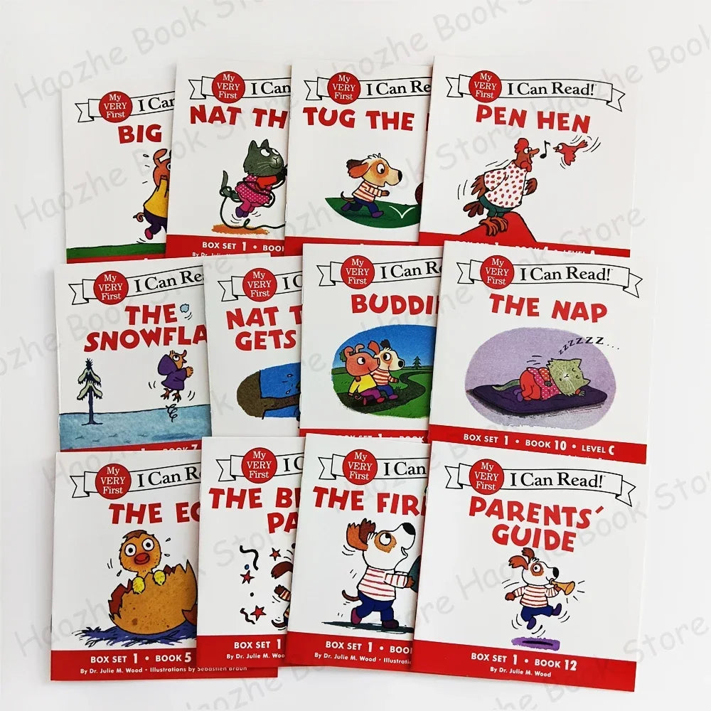 12 Books Set My Very First I Can Read English Picture Book for Beginner Pocket Book for Children Kids Montessori Bedtime Reading Good Vibrations