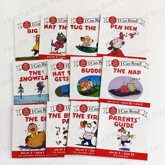 12 Books Set My Very First I Can Read English Picture Book for Beginner Pocket Book for Children Kids Montessori Bedtime Reading Good Vibrations