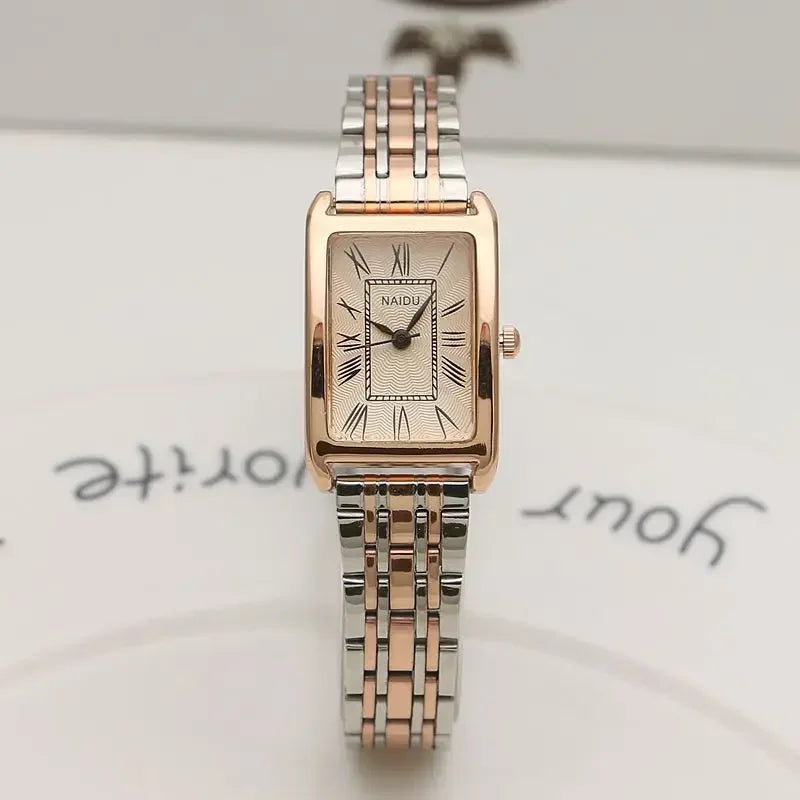 Watches for Women Rectangular Roman Scale Ladies Steel Strap Watch Fashion Trend Thin Strap Quartz Wristwatches Relogio Feminino Good Vibrations