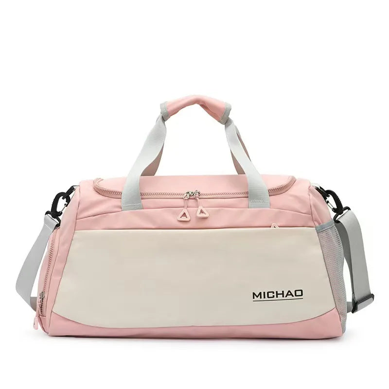 Multi Functional Sports Duffle Bag Large Capacity Gym Yoga Travel Bag for Fitness Workout Weekend Trips Good Vibrations