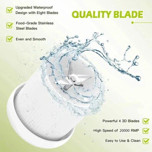 Portable electric juicer Cup Handheld 6-blade USB rechargeable Multifunctional fruit blender 380ml Mini juicer Good Vibrations