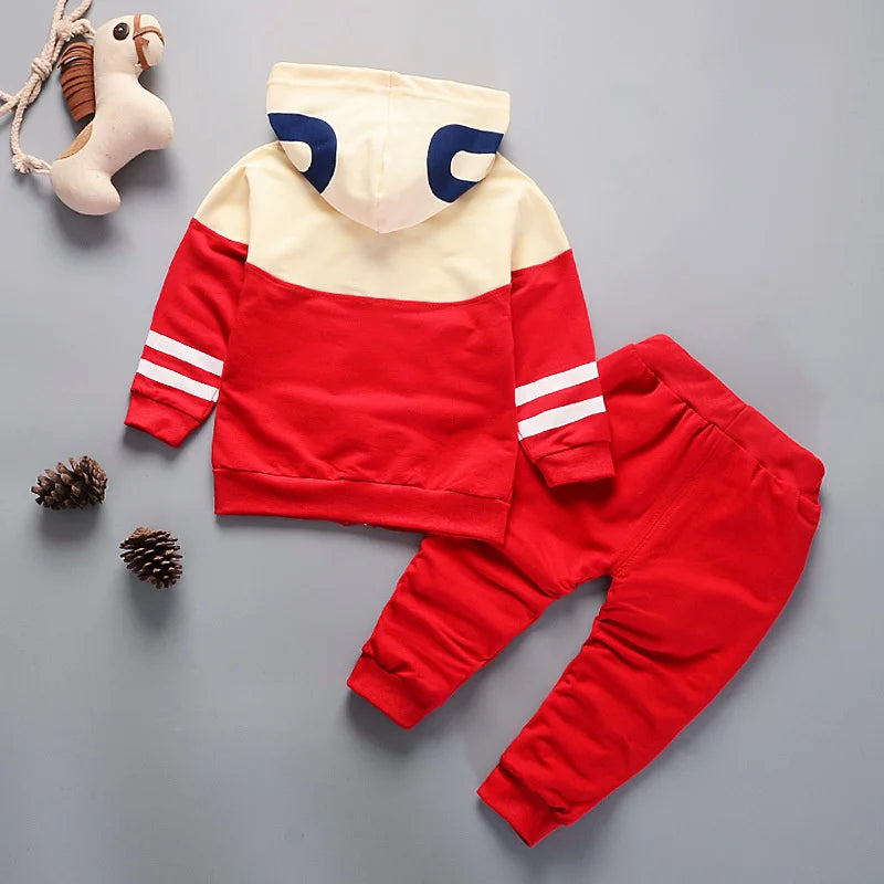 New Autumn Newborns Clothes For Girls Baby Outfits Children Boys Hooded Jacket Pants 2Pcs/Sets Infant Sportswear Kids Tracksuits Good Vibrations