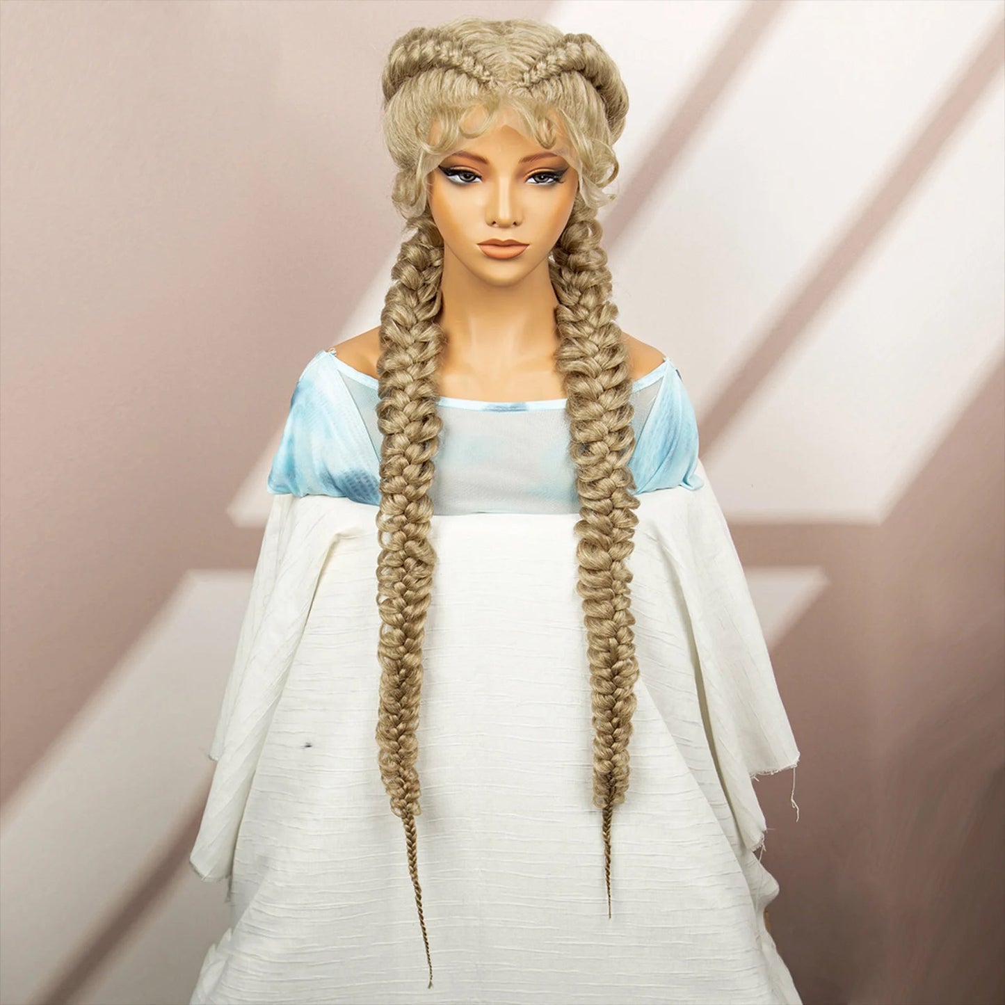 Synthetic Goddess Braided Wigs Cornrow Braided Wigs with Baby Hair Braids Wigs for Women Daily Use Knotless Wigs Good Vibrations