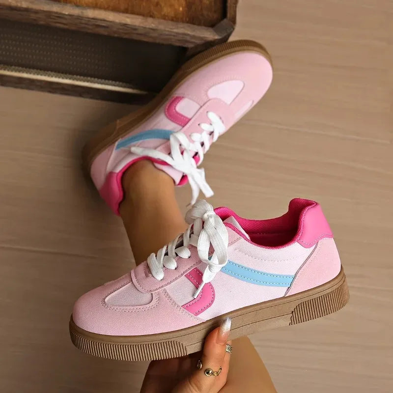 Women's Sneakers New Style Popular Genuine Leather Ladies Moral Training Shoes Casual Spring Flat Shoes Women Zapatos Mujer Good Vibrations