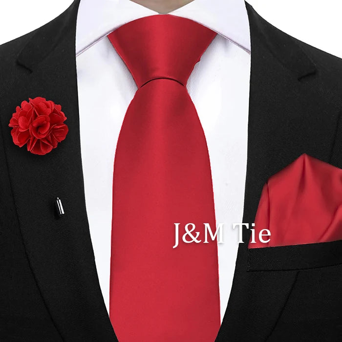 Mens Ties Set Sage Green Pink Grey Brown NeckTie Pocket Square Brooch Wedding Tie Suit Accessories Fit Group Holiday Party