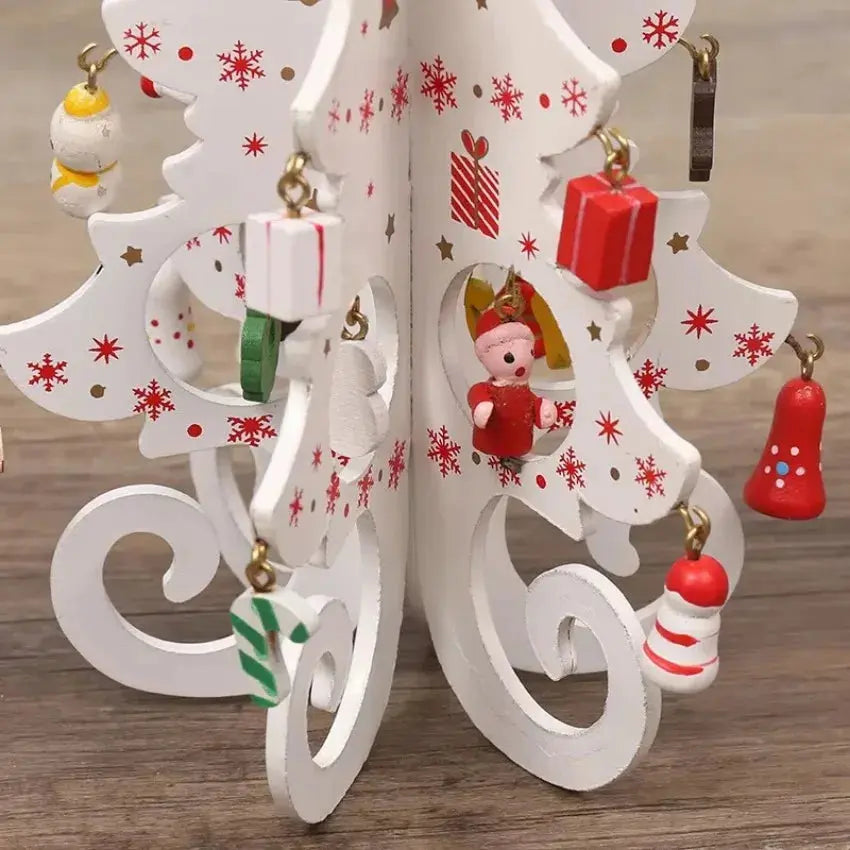 1 Pcs Decorations Creative Wooden Christmas Tree Ornament Home Desktop Party Decor New Year Kids Gifts Home Decoration Crafts Good Vibrations