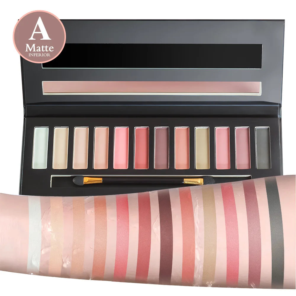 Fit Coiors 12 Color Eyeshadow Series--Best Pro Matte Pearlescent Highlight Eyeshadow Palette Makeup For Women Good Vibrations