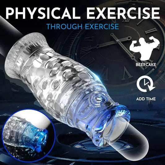 Male Masturbator Cup - Soft Silicone Transparent Vagina Toy GOOD Vibrations