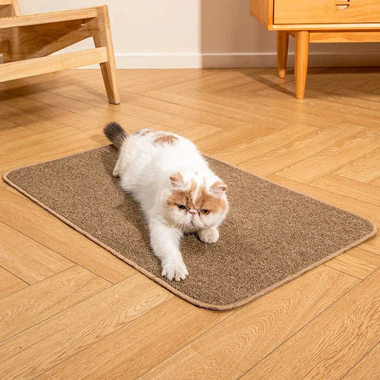 Pet mat, cat scratch mat imitation sisal carpet anti-cat claw large mat autumn and winter wear resistant to crumbs toy supplies Good Vibrations