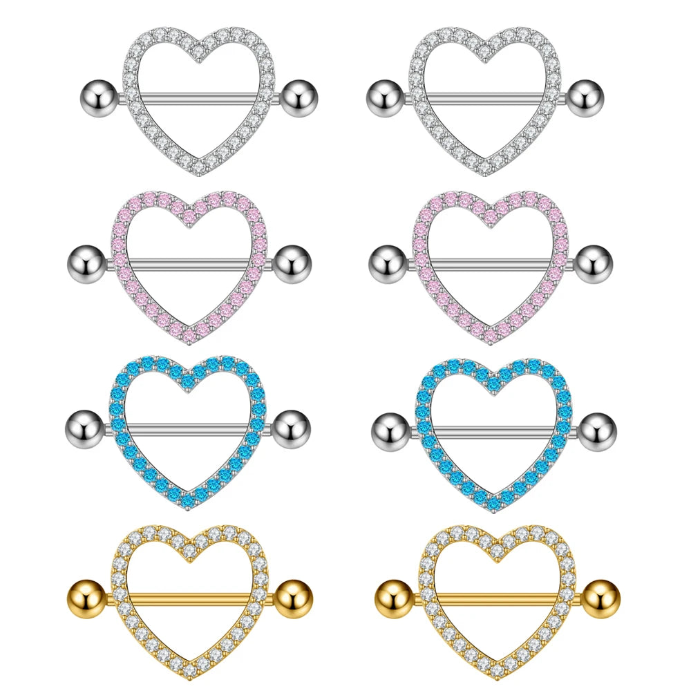 14G Titanium Stainless Butterfly Cat Crystals CZs Shield Barbell Nipple Rings Mixed-Style Heart Flower Dangled Nipple Piercing Good Vibrations Adult Super Store