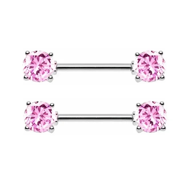 Pink Devil Nipple Piercing Jewelry Set Heart Crystal Nipple Rings Bulk Shiny Butterfly Nipple Barbell Dangle Lot Piercing Pezon