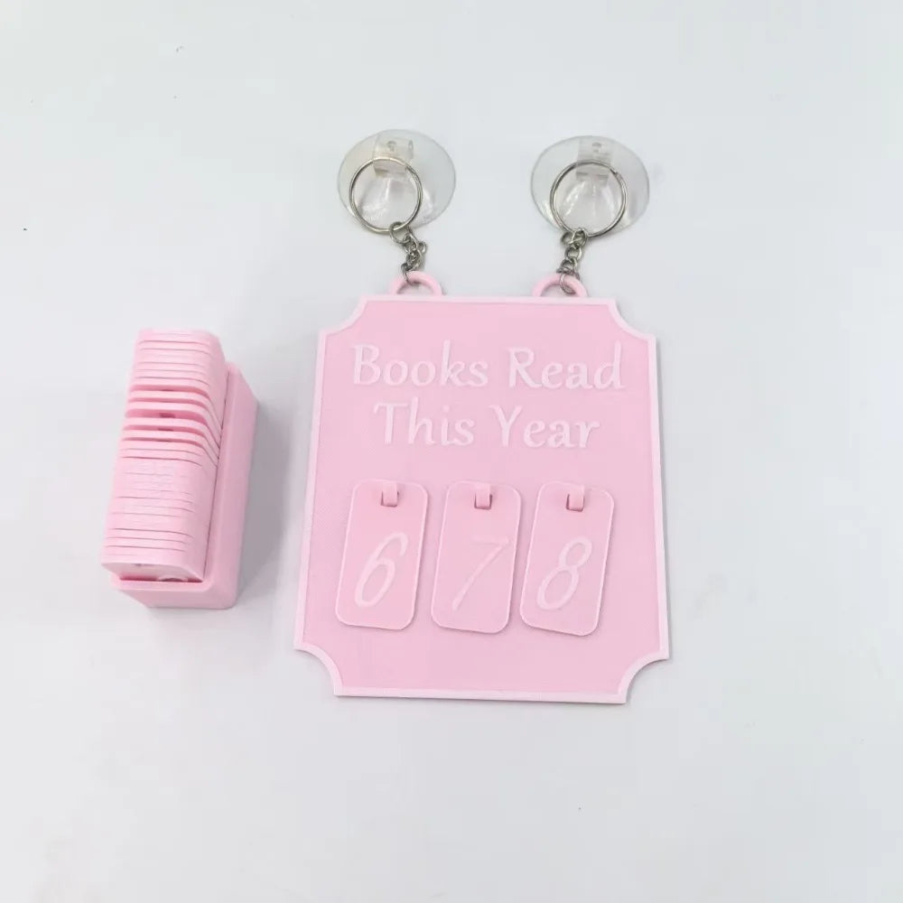 Hanging Bookshelf Counter Books Read This Year Personalized Reading Counter Bookish Decor Bookshelf Sign Reading Plan Management Good Vibrations