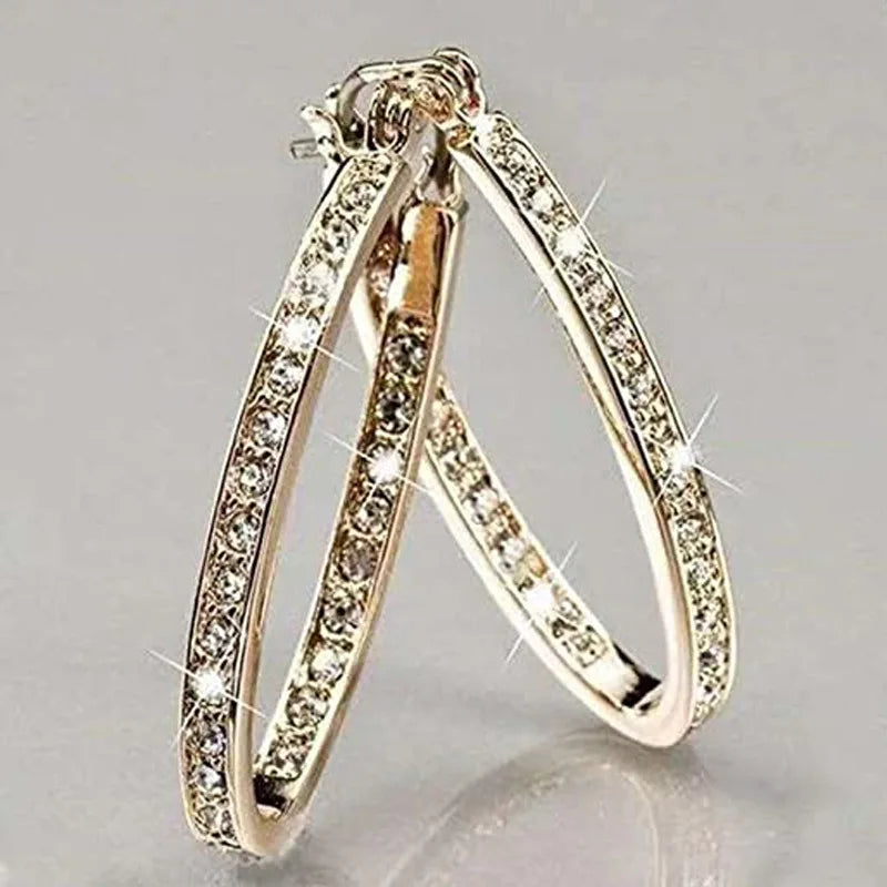 1 Pair Of Simple Large Hoop Earrings With Fashion Temperament, Female Personality Street Match, Banquet Holiday Wear Good Vibrations Adult Super Store