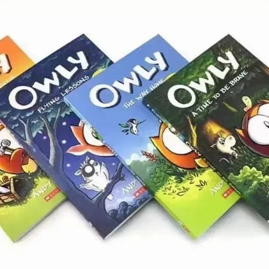Big Eyed Owl Owly 4-volume set chapter bridge book English reading story picture book Good Vibrations