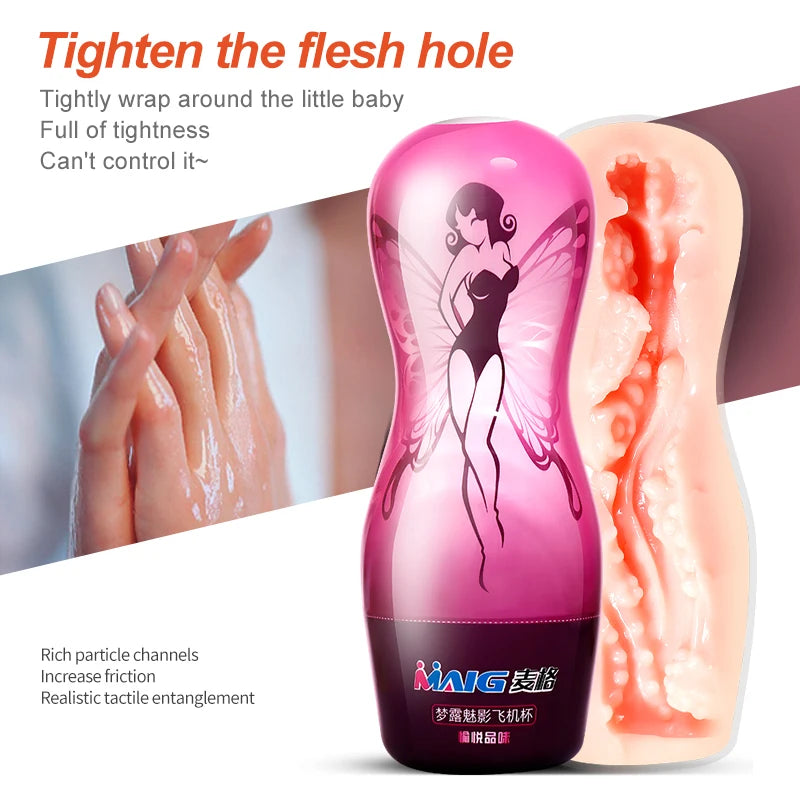 Marilyn Male Masturbator Adult Erotic Toys Silicone Masturbation Cup Penis Exerciser Male Deformable Sex Toys Blowjob Sex Shop