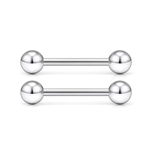 14G Tongue Rings Surgical Steel Straight Barbell Nipplerings Nipple Ring Body Piercing Jewelry Long Barbell Bridge Tongue Rings Good Vibrations