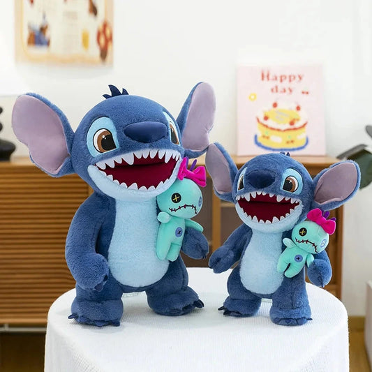 35/50cm Halloween Hug Little Gold Stitch Plush Toy Cartoon Big Mouth Stitch Doll Pillow as a Gift for Children Good Vibrations