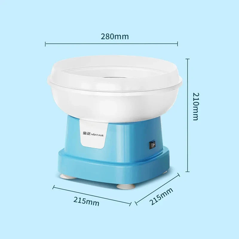 Cotton Candy Machine for Kids DIY Portable with Large Food Grade Splash-Proof Plate Efficient Heating Hard & Sugar Free Good Vibrations