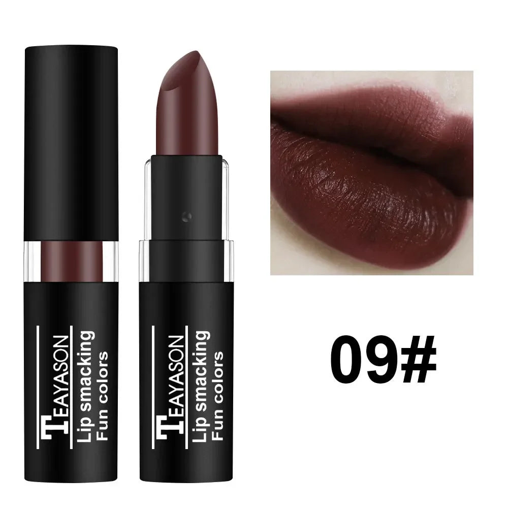 Matte Lipstick Long Lasting Waterproof Black White Lip Gloss Velvet Lip Tint Christmas Halloween Make Up Wholesale Good Vibrations