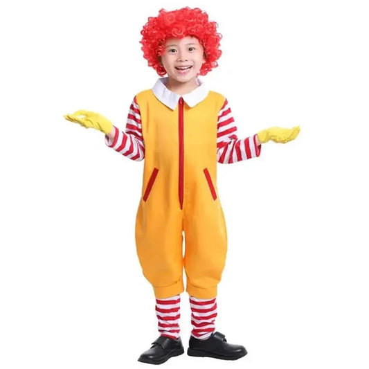 Cosplay Costumes Party Stage Performance Clothing for Kids Halloween Parent-Child Yellow Clown Costume Good Vibrations