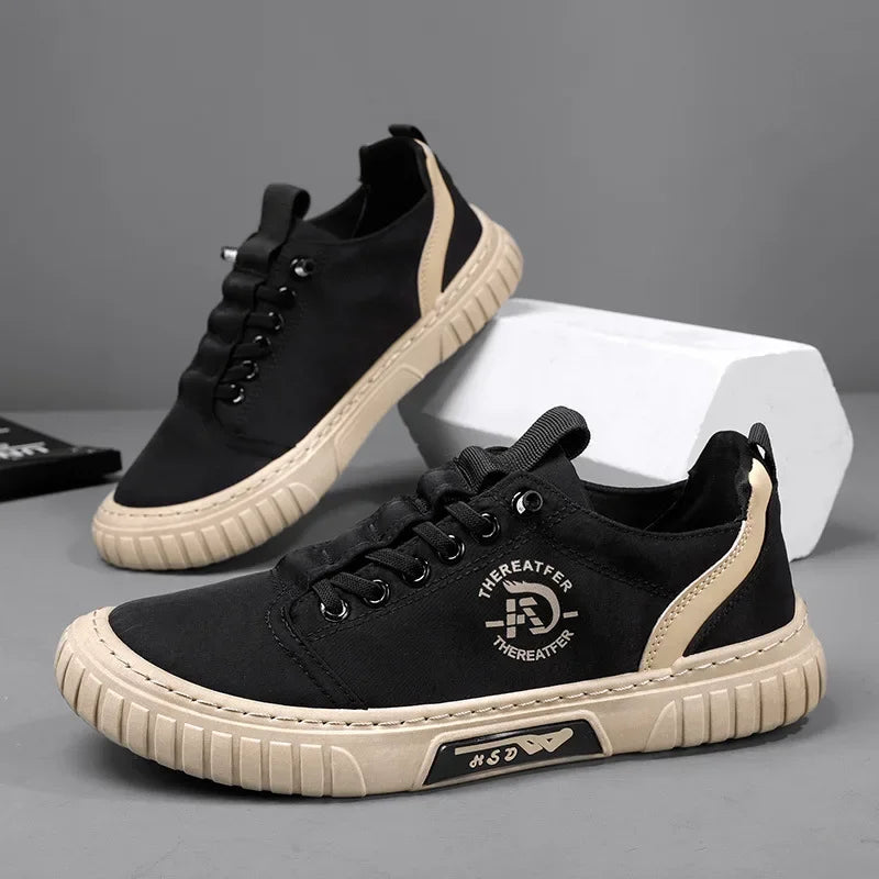 2025Men Casual Shoes Breathable Black Sneakers Fashion Driving Walking Tennis Shoes for Male Skate Flats Zapatillas Hombre shoes Good Vibrations